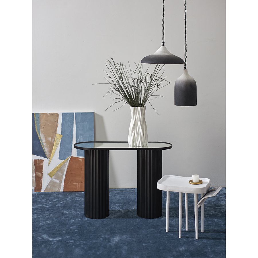 Светильник подвесной sustainable collection, D44х19 см, черный/белый фото 2