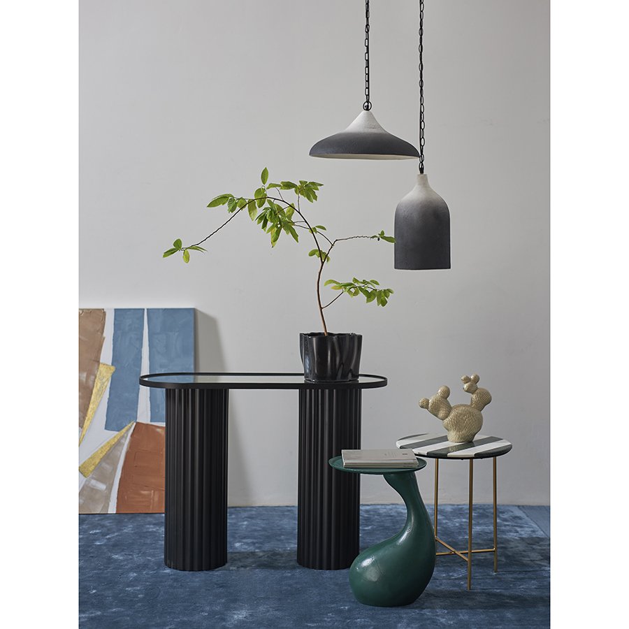 Светильник подвесной sustainable collection, D44х19 см, черный/белый фото 3