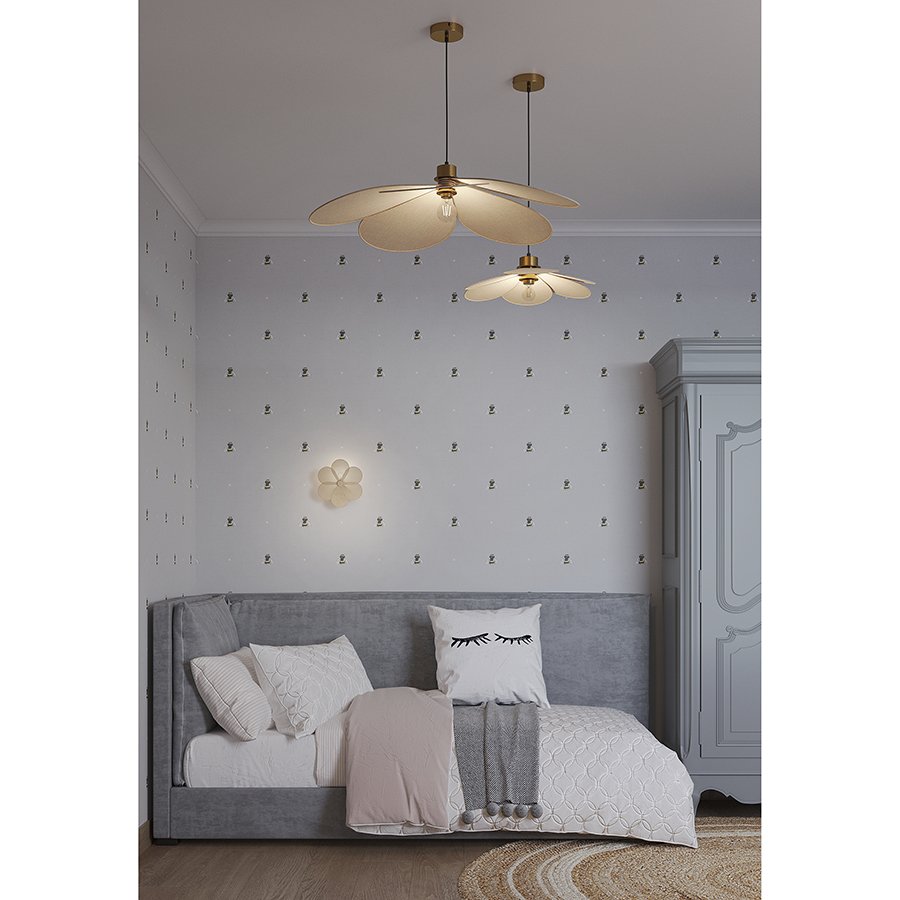 Светильник подвесной kamille, D46 см, бежевый фото 8