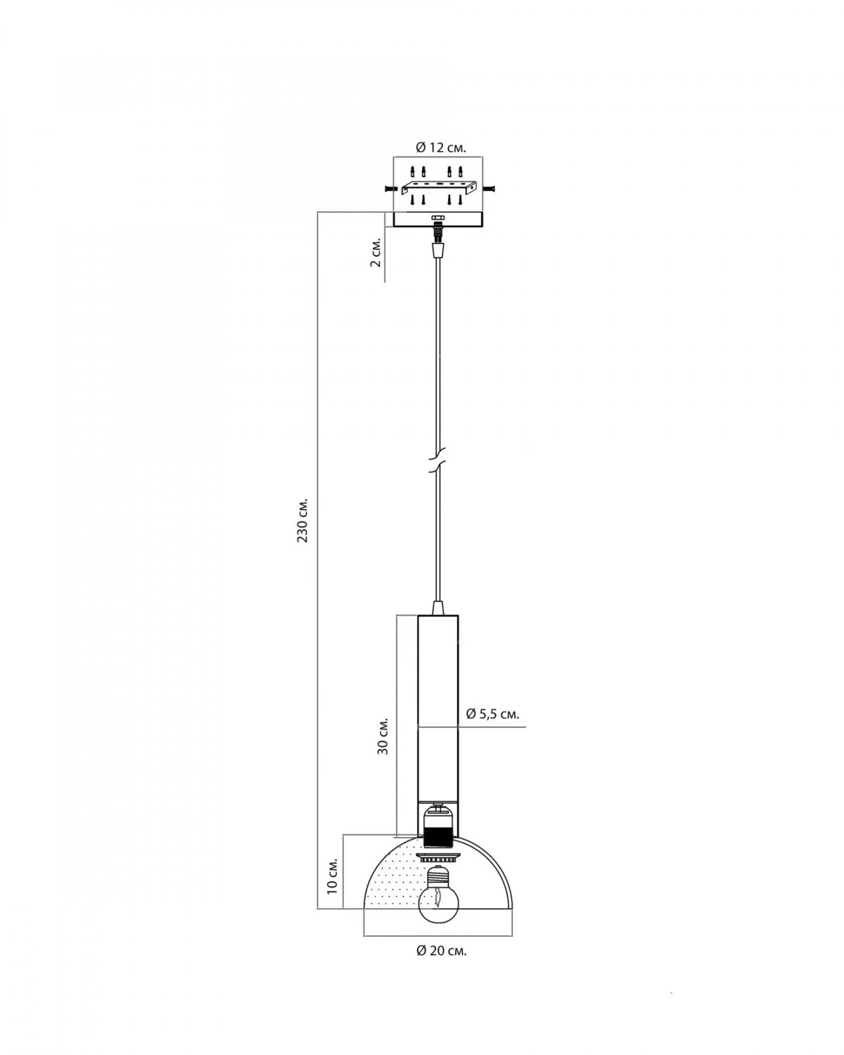 Золотой потолочный светильник Линвуд фото 2