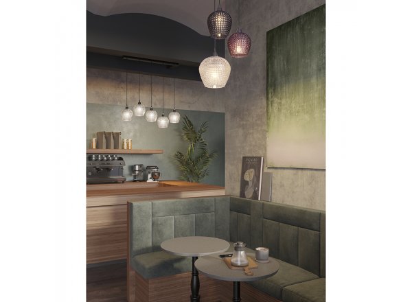 Светильник подвесной каскадный aurora, 110х18 см, прозрачный